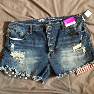 Mossimo high rise jean shorts